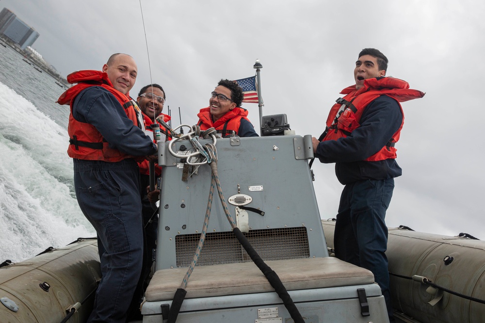 USS Abraham Lincoln Sailors conduct small boat operations