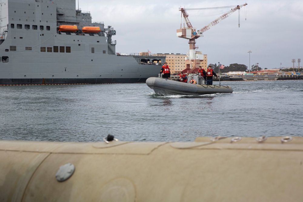 USS Abraham Lincoln Sailors conduct small boat operations