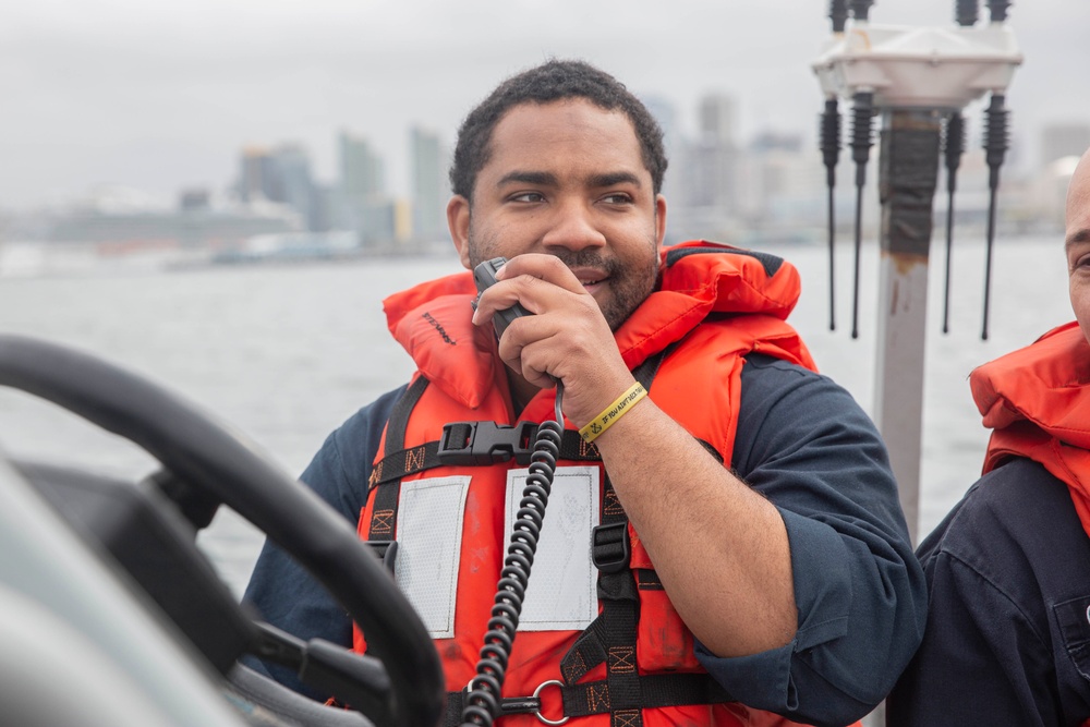 USS Abraham Lincoln Sailors conduct small boat operations