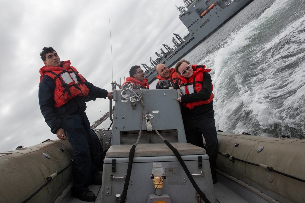 USS Abraham Lincoln Sailors conduct small boat operations