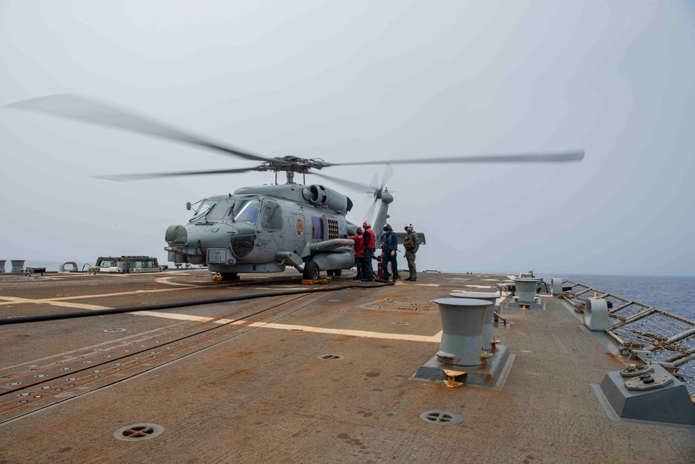 Wayne E. Meyer Conducts Flight Operations