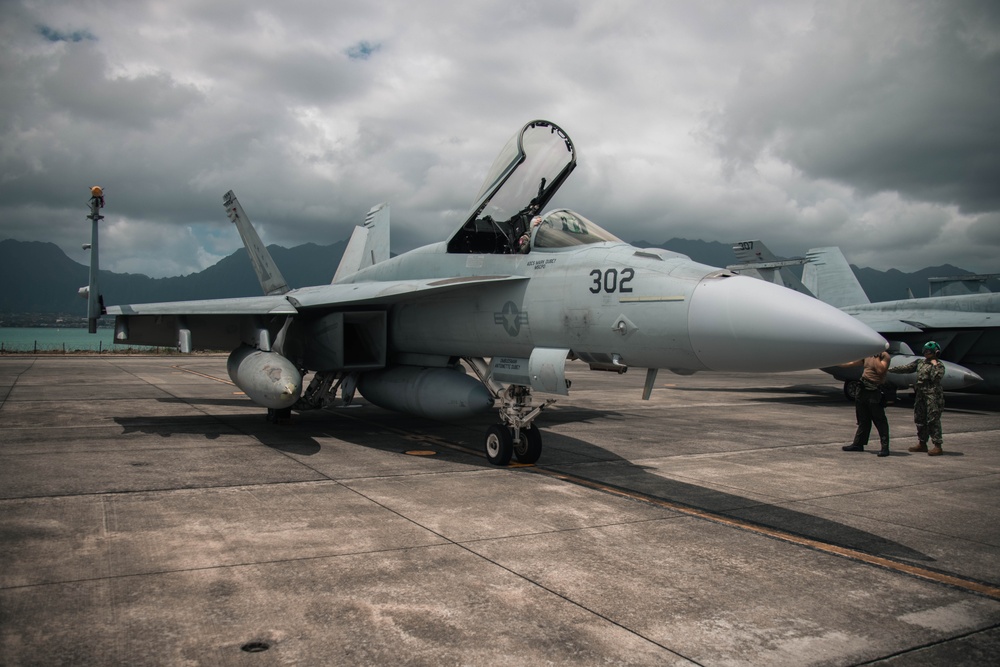 VFA 41, 14, 151, conduct training on MCAS Kaneohe Bay