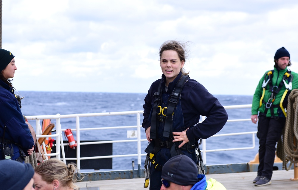 USCGC Eagle crew members adapt to life at sea
