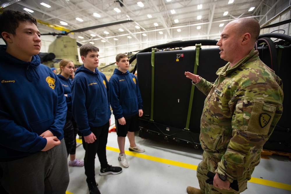 Alaska Army National Guard Take Bartlett JROTC for a Flight