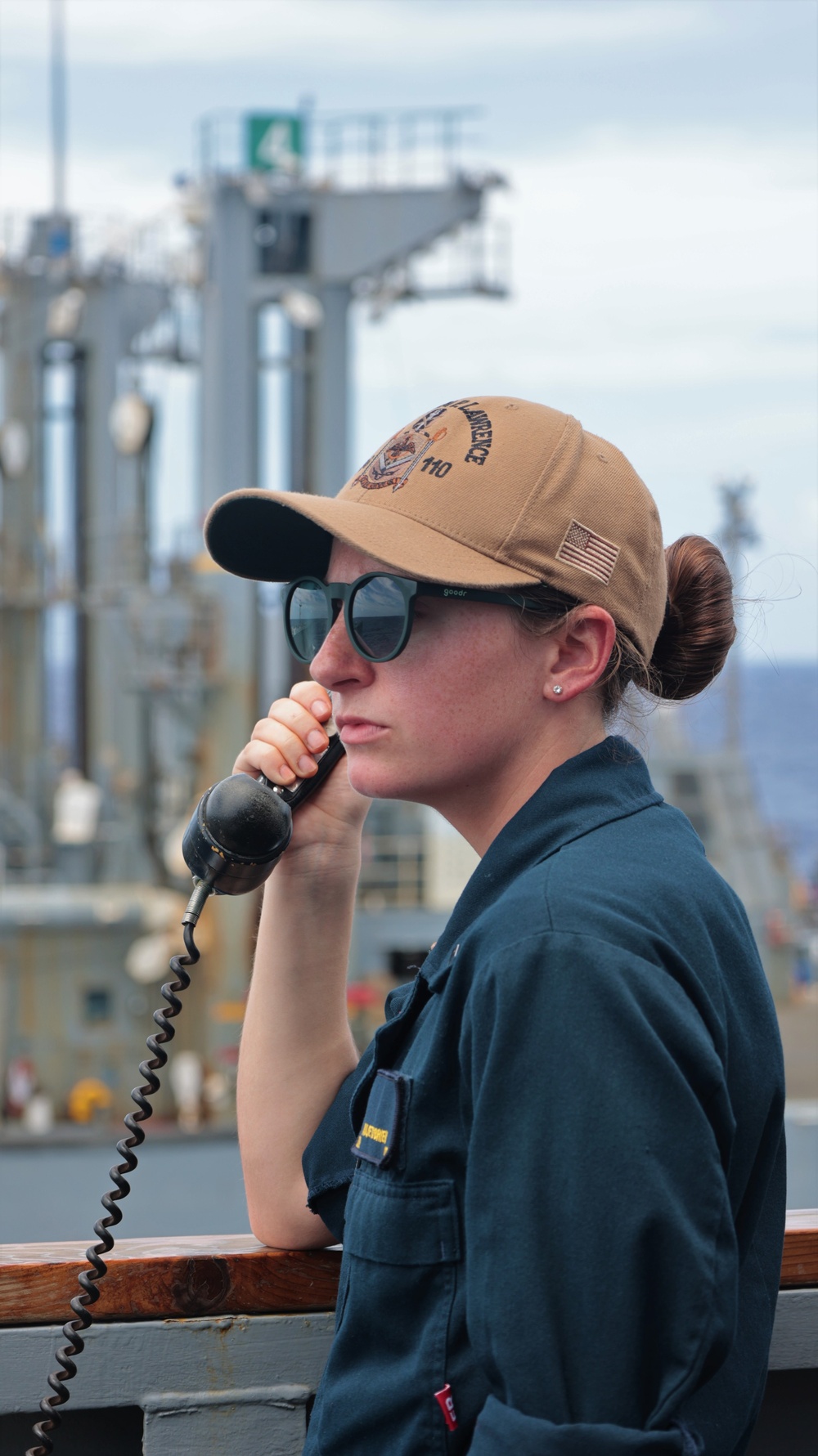 USS William P. Lawrence (DDG 110) Sailor Stands Watch