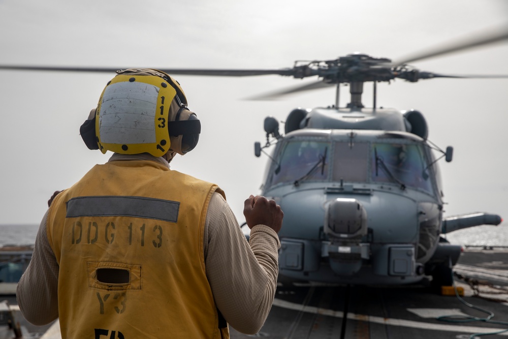 Sailors Conduct Flight Operations Aboard USS John Finn (DDG 113)