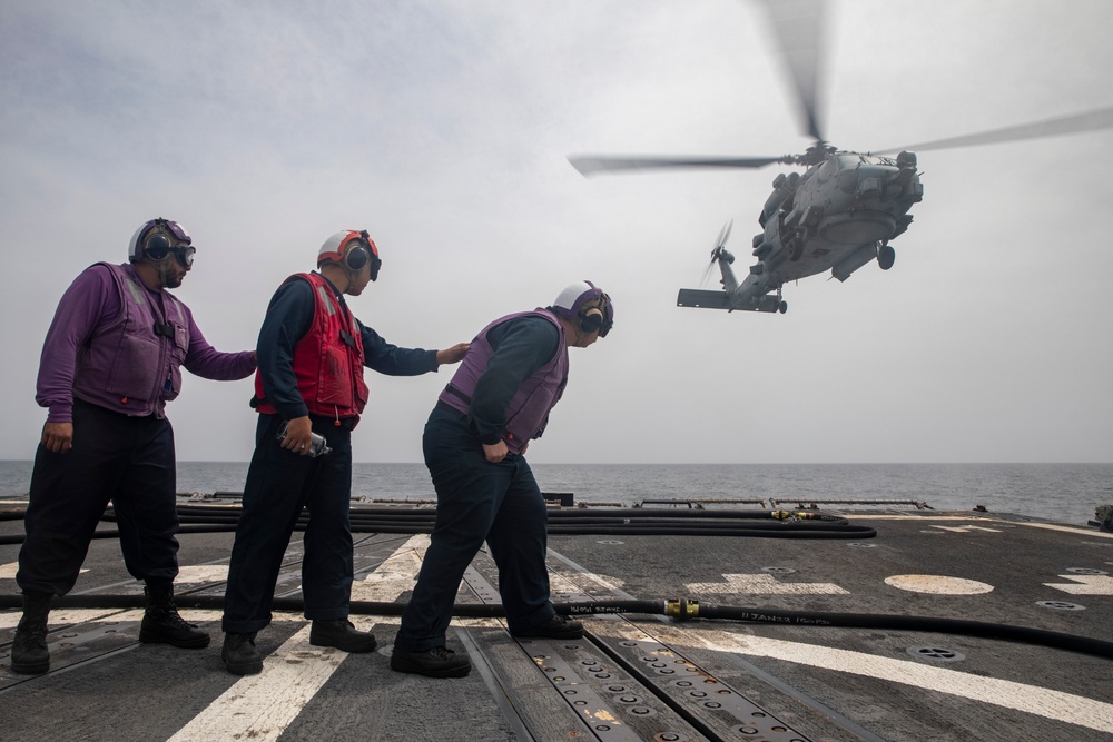 Sailors Conduct Flight Operations Aboard USS John Finn (DDG 113)