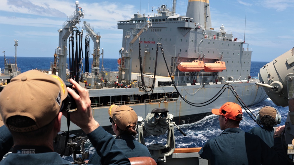 USS Princeton (CG 59) Conducts Replenishment-at-Sea with USNS Pecos (T-AO 197)