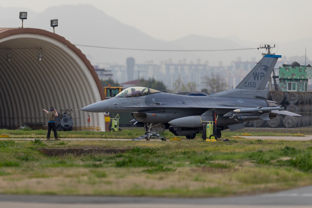 8th Fighter Wing F-16s Land at Gwangju Air Base for Korea Flying Training 2023