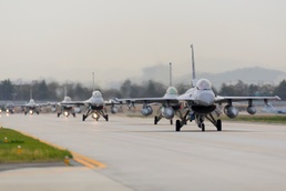 8th Fighter Wing F-16s Land at Gwangju Air Base for Korea Flying Training 2023