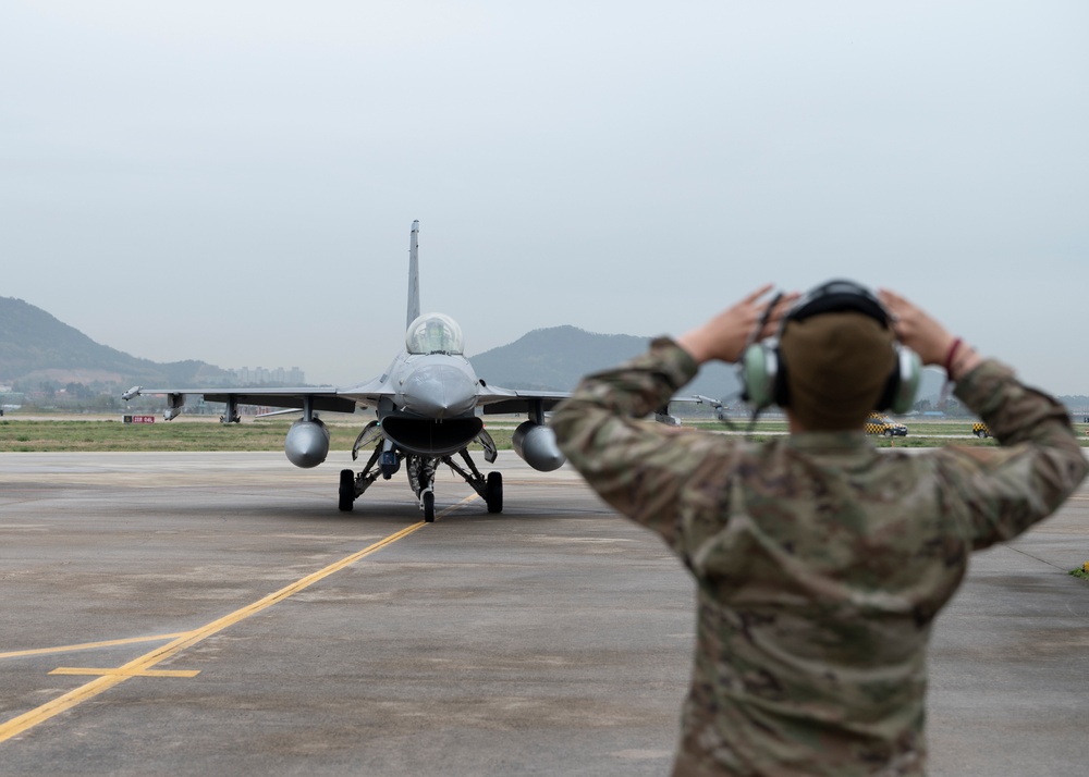 8th Fighter Wing F-16s arrive for Korea Flying Training 2023