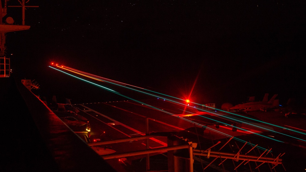 USS Carl Vinson (CVN 70) Conducts Flight Operations at Night