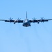 A C-130 from Nevada Air National Guard's 152nd Airlift Wing lines up for a water drop during Modular Airborne Fire Fighting System (MAFFS) Spring Training 2023