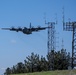 A C-130 (MAFFS 9) from Nevada Air National Guard's 152nd Airlift Wing passes by April 14, 2023, during Modular Airborne Fire Fighting System (MAFFS) Spring Training 2023