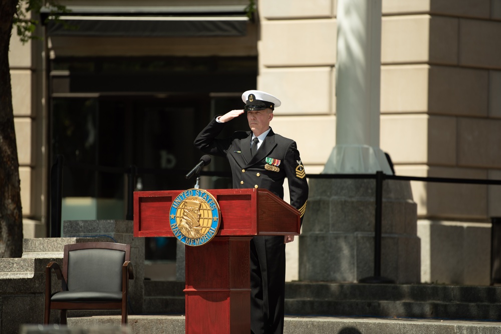 The Navy Band performs at the annual Blessing of the Fleet ceremony at the Navy Memorial