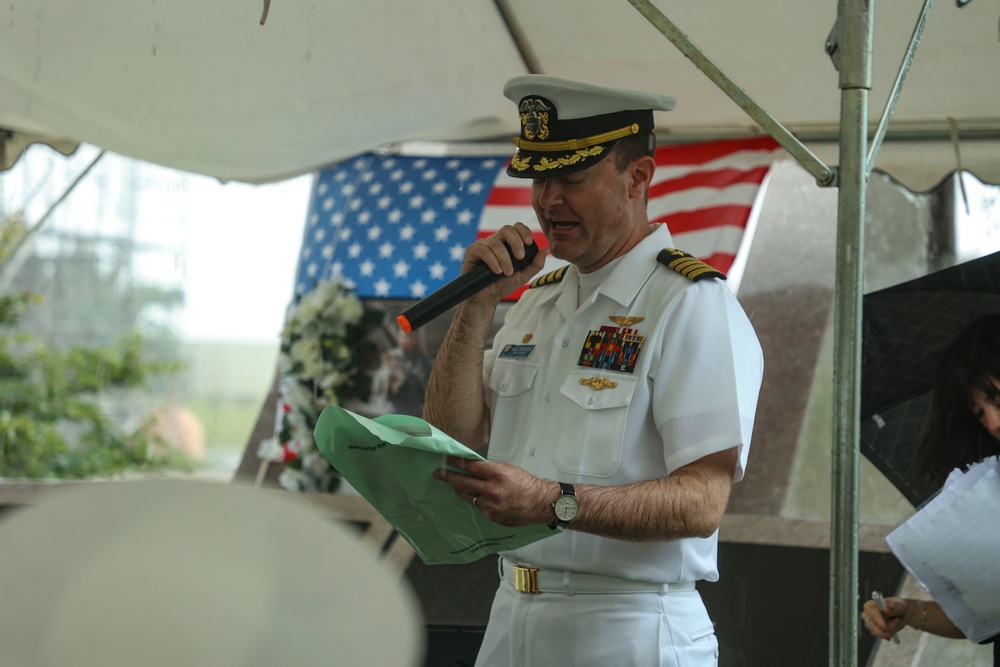 U.S. Service Members attend the Ishigaki Memorial Ceremony