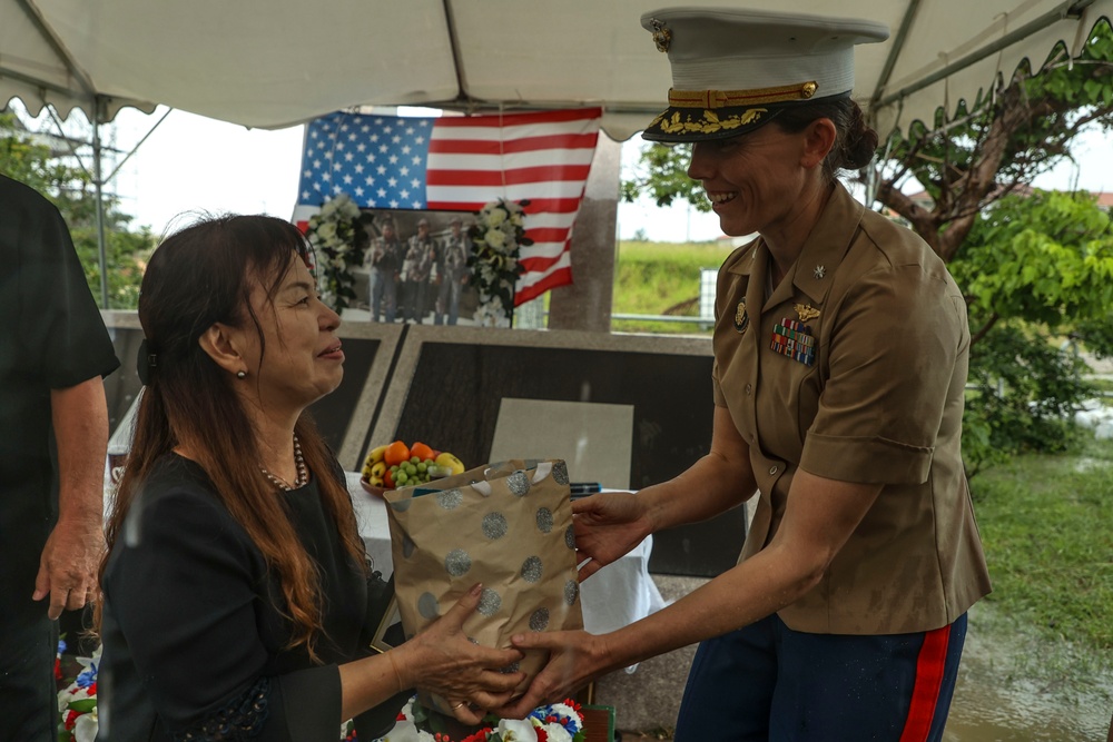 U.S. Service Members attend the Ishigaki Memorial Ceremony