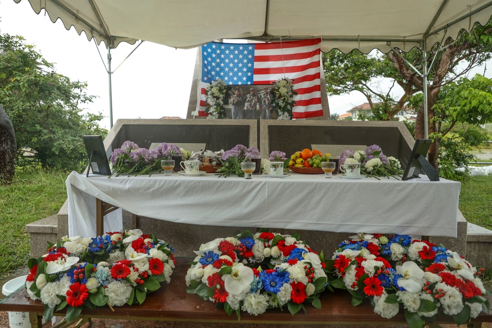 U.S. Service Members attend the Ishigaki Memorial Ceremony