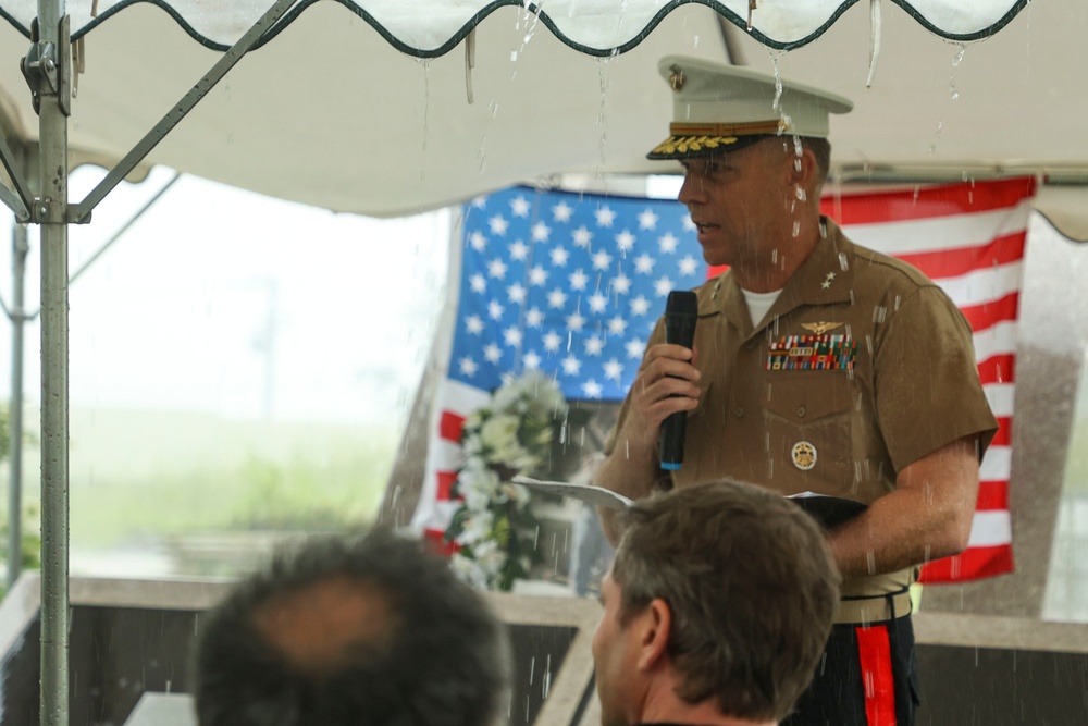 U.S. Service Members attend the Ishigaki Memorial Ceremony