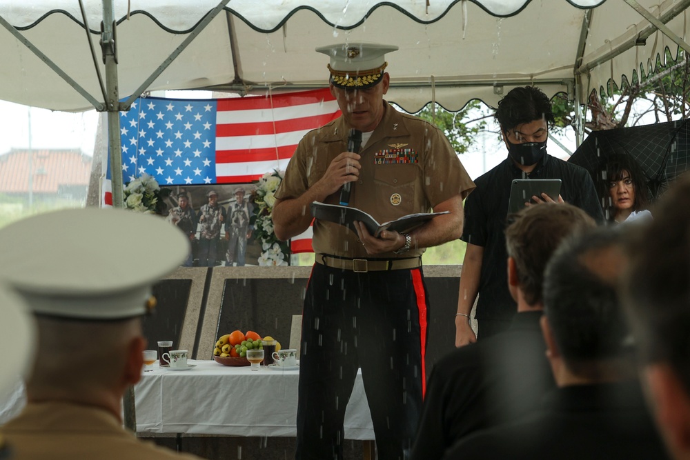 U.S. Service Members attend the Ishigaki Memorial Ceremony