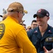 Rear Adm. Dennis Velez Visits USS Leyte Gulf (CG 55)