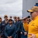 Rear Adm. Dennis Velez Visits USS Leyte Gulf (CG 55)