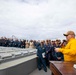 Rear Adm. Dennis Velez Visits USS Leyte Gulf (CG 55)