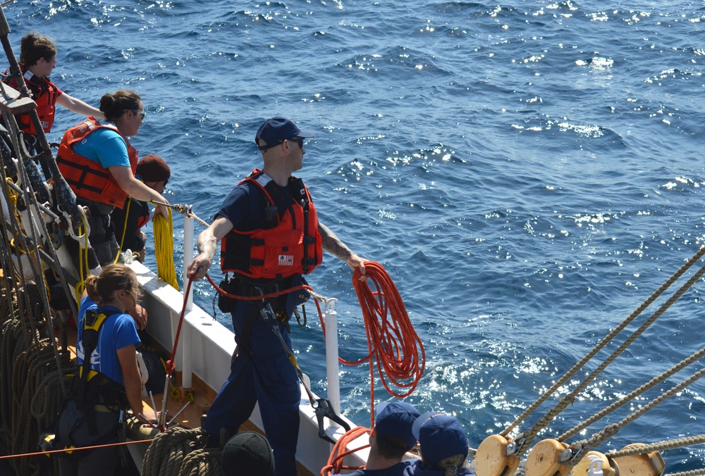 USCGC Eagle personnel discover empty survival suit while underway