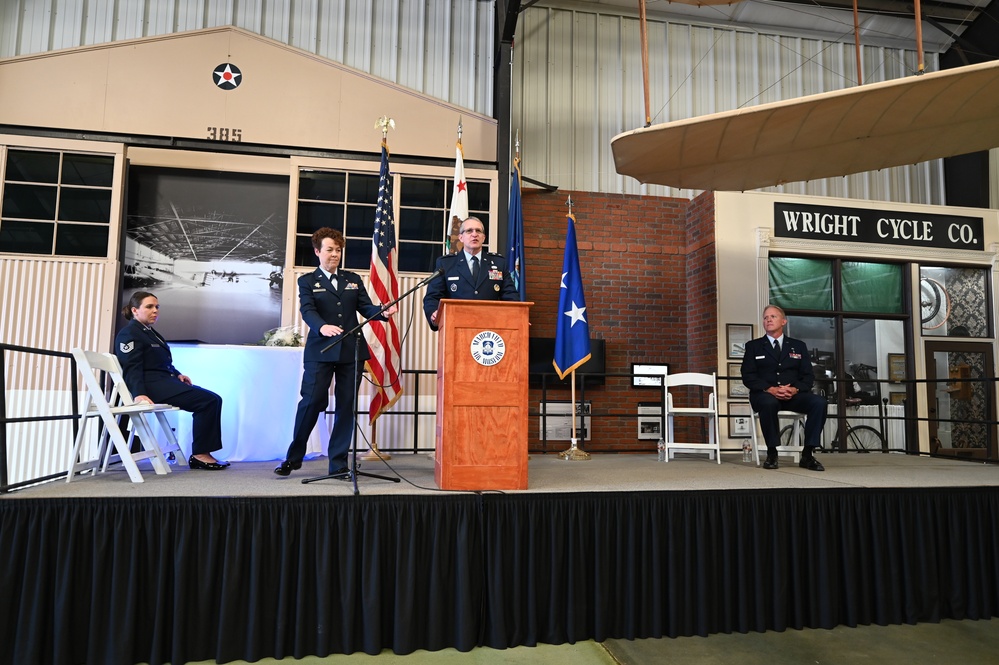 Air Force Brigadier General Darrin D. Lambrigger, Assistant to the Air Force Deputy Surgeon General, Defense Health Agency, retires