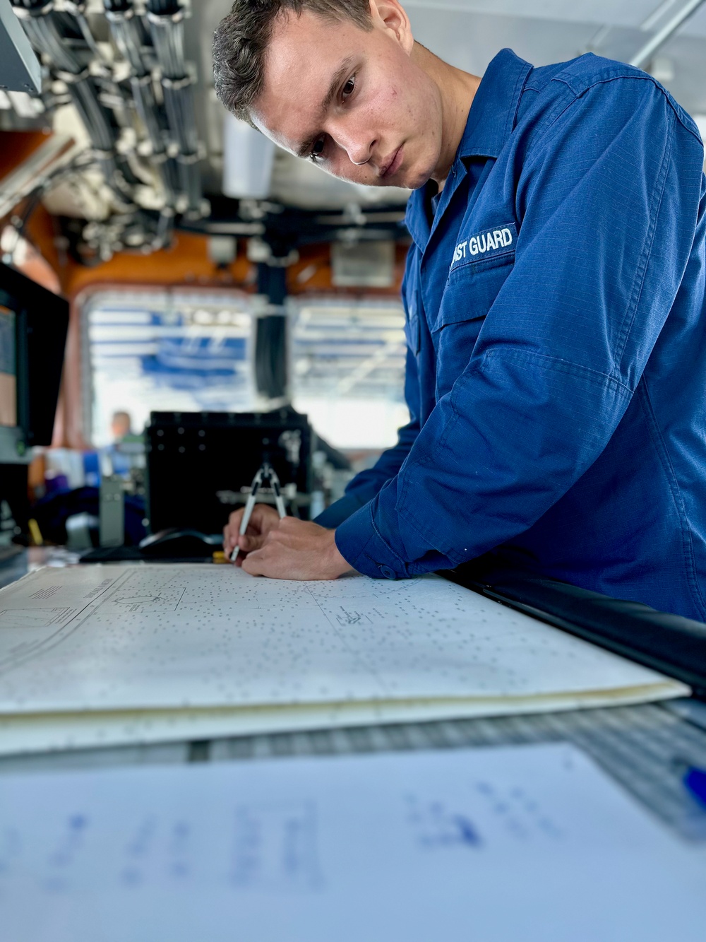Navigation drills aboard USCGC Oliver Henry