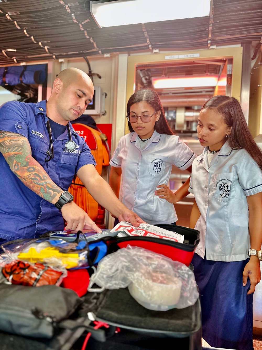 U.S. Coast Guard hosts student aboard USCGC Oliver Henry in Palau