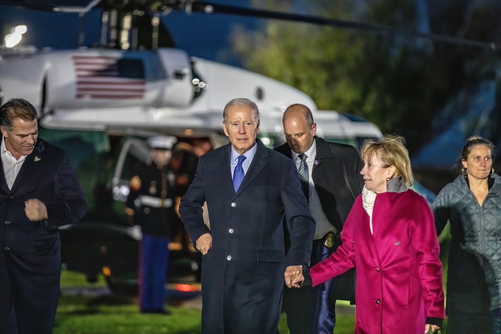 U.S. President Joe Biden Disembarks Marine 1