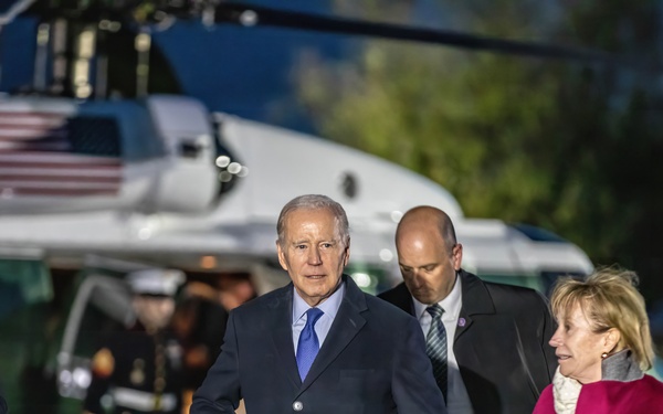 U.S. President Joe Biden Disembarks Marine 1