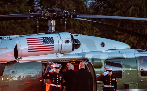 U.S. President Joe Biden boards Marine 1