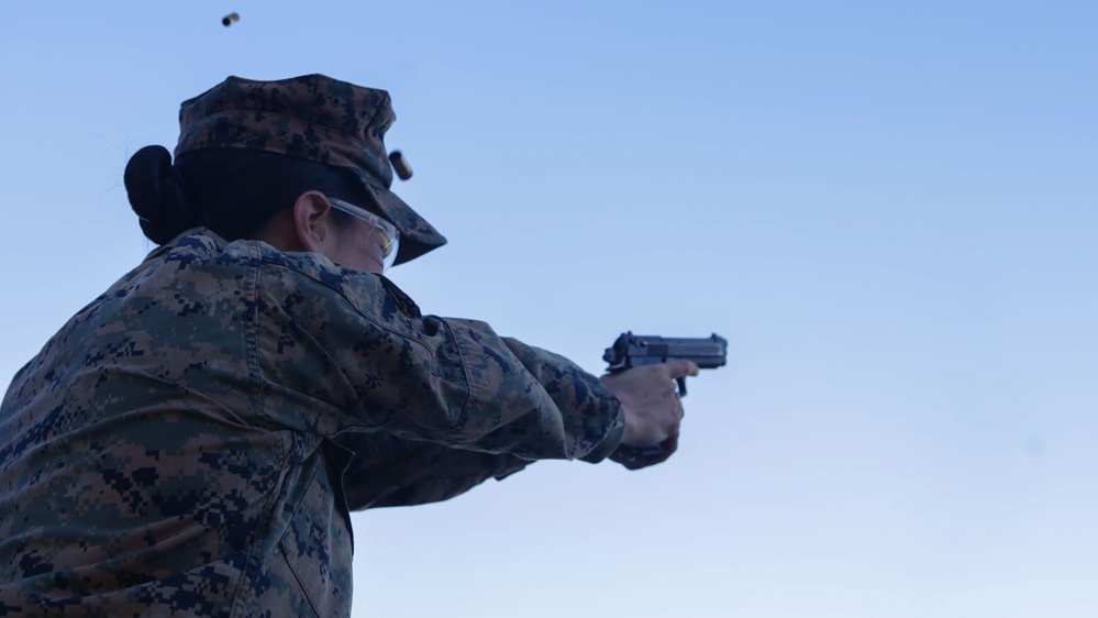 I MEF Marines conduct Pistol Qualification