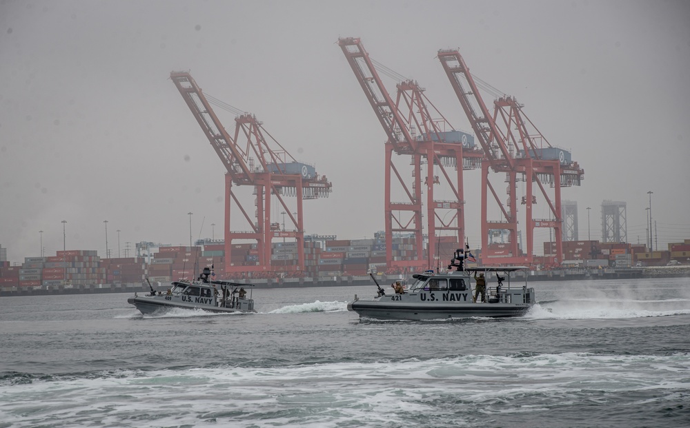 MSRON 11 and USCG PSU 311 Conduct a Maritime Security Exercise in Long Beach Harbor