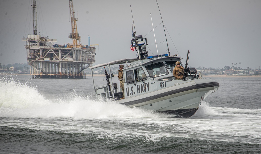 MSRON 11 and USCG PSU 311 Conduct a Maritime Security Exercise in Long Beach Harbor