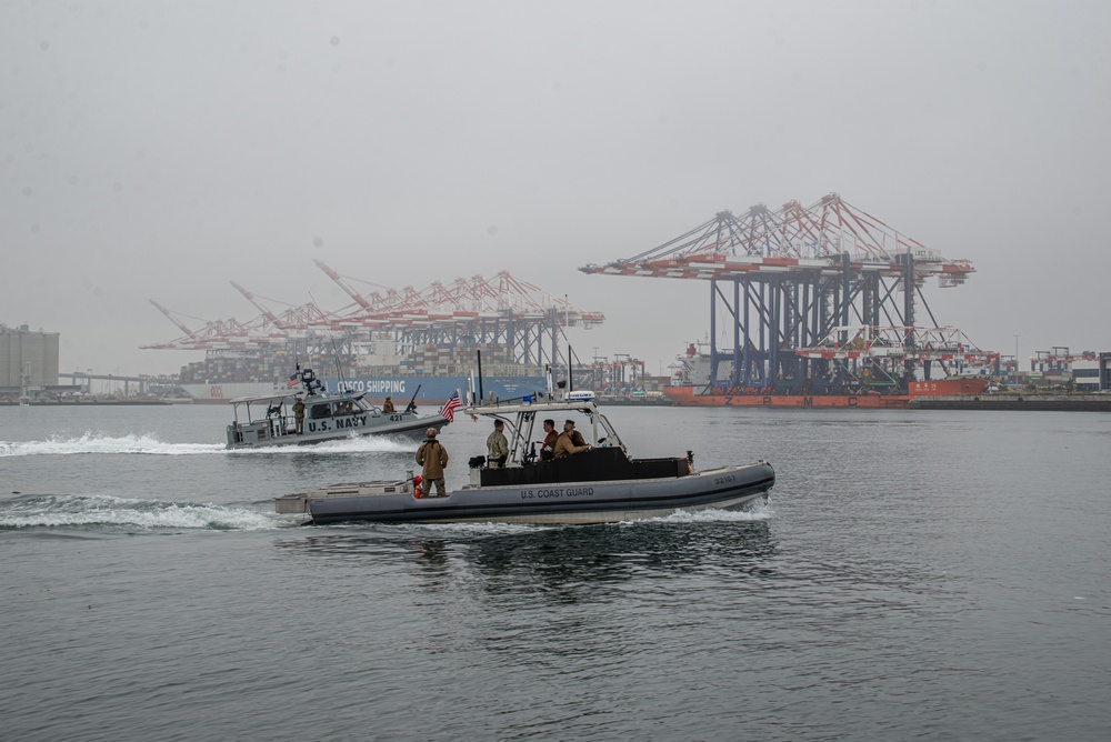 MSRON 11 and USCG PSU 311 Conduct a Maritime Security Exercise in Long Beach Harbor