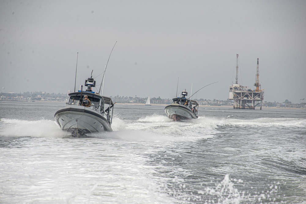 MSRON 11 and USCG PSU 311 Conduct a Maritime Security Exercise in Long Beach Harbor