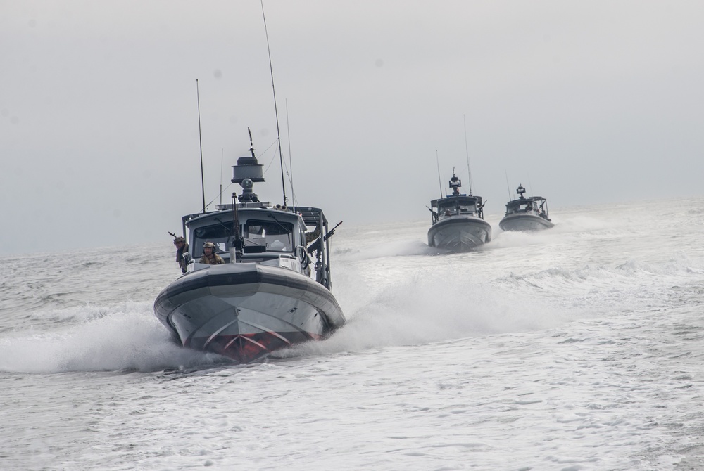 MSRON 11 and USCG PSU 311 Conduct a Maritime Security Exercise in Long Beach Harbor