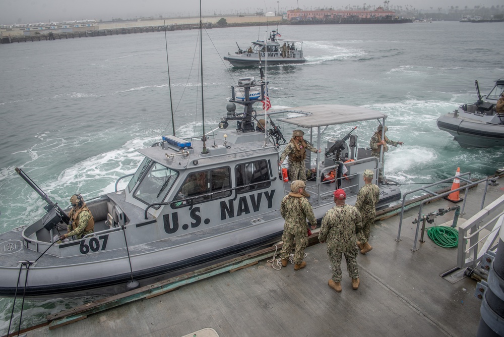 MSRON 11 and USCG PSU 311 Conducts Maritime Security Exercise in Long Beach Harbor