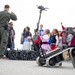 A learning experience: US service members and Japan Self-Defense Force members display equipment for students