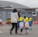 A learning experience: US service members and Japan Self-Defense Force members display equipment for students