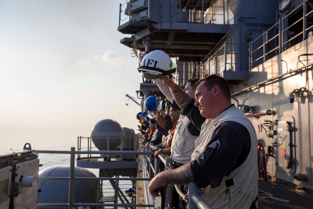 USS Makin Island Conducts Replenishment-at-Sea Exercise with Philippine navy