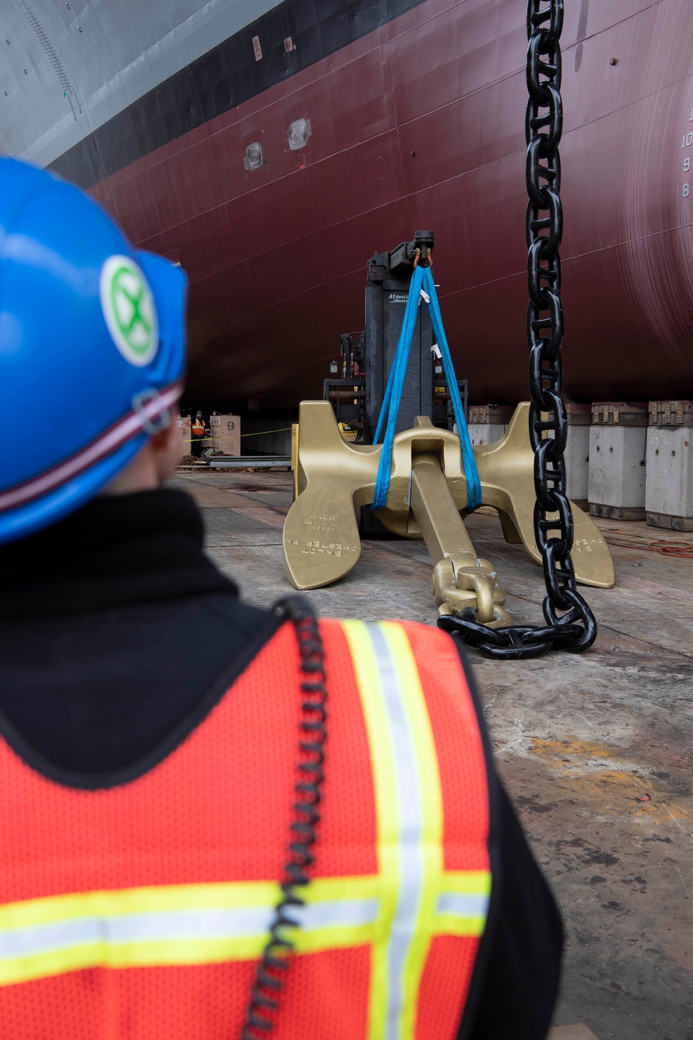 USS Essex Recovers Starboard Anchor