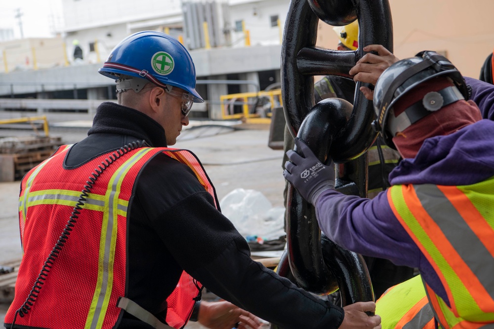 USS Essex Recovers Starboard Anchor