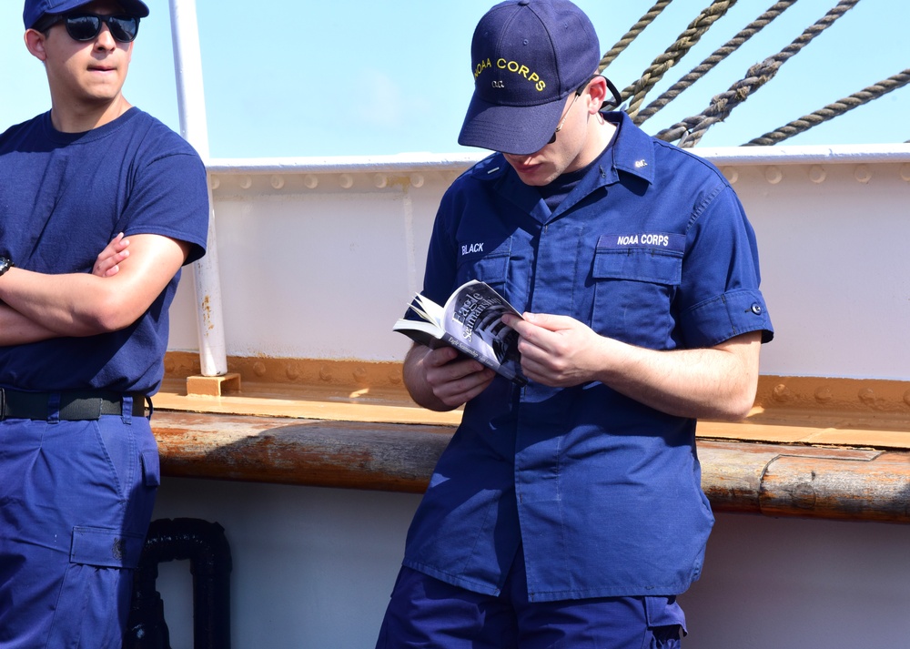 USCGC Eagle officer candidates complete first week of at-sea training