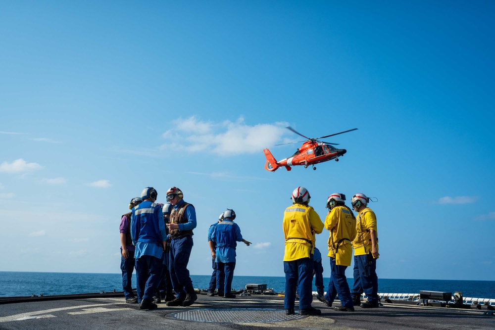 U.S. Coast Guard Cutter Active patrols Eastern Pacific Ocean