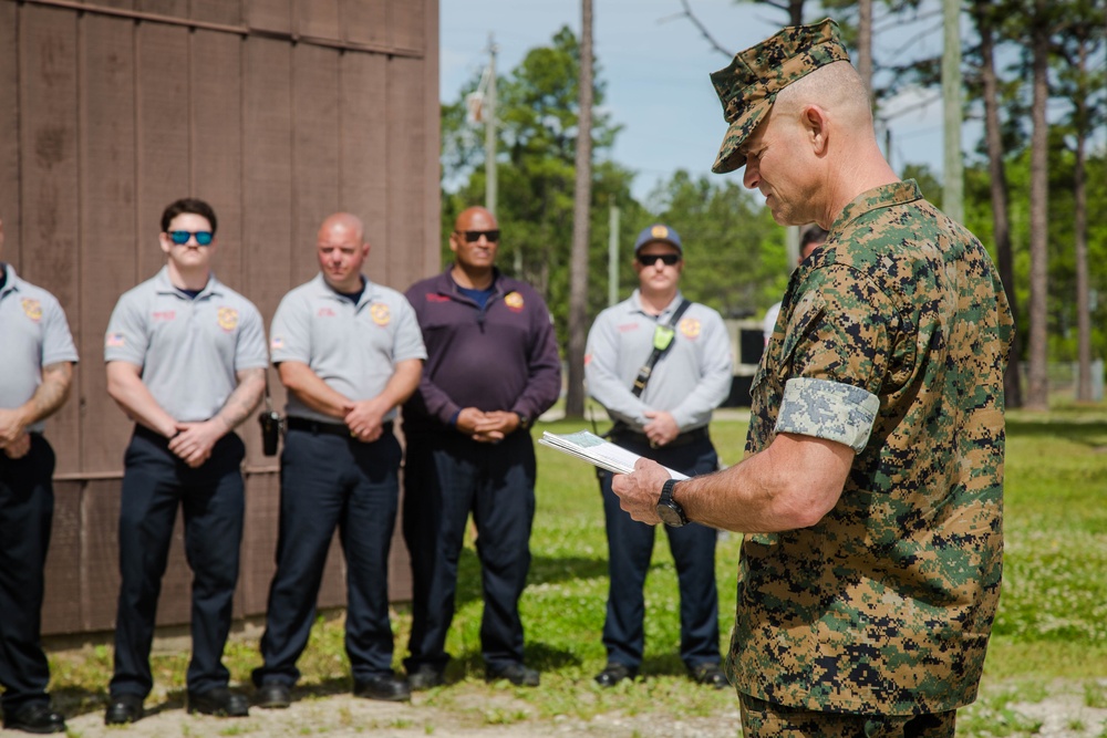 MCB Camp Lejeune Firefighter Recognition