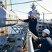 USS Boxer deck department installs life rafts